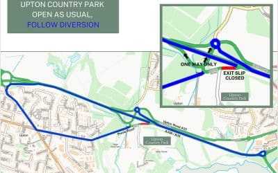 Crossing and path improvement works near Upton Country Park, January – April
